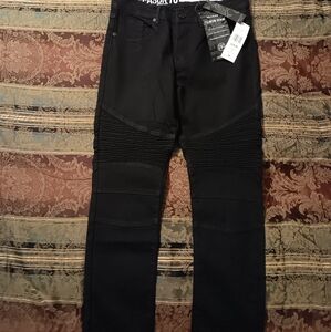 Reason 18 Supply Company Ribbed Black Jeans Children's/Girls Sz 18 Brand New